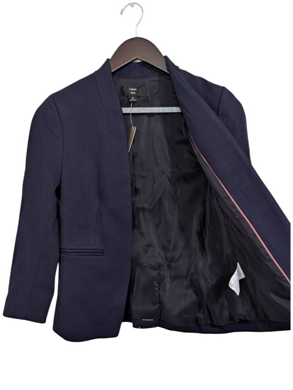 J.Crew 365 Going-Out Blazer in Stretch Twill Navy Blue Petite 2P NWT - Picture 5 of 9